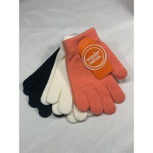 NEW wonder nation 3 pack girls winter gloves OSFM 3 pairs